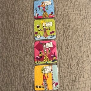Wine coasters.  Set of 4.  New in package